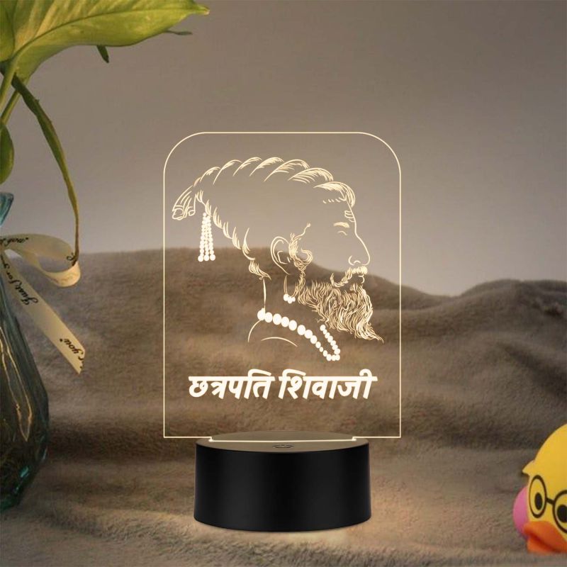 Chhatrapati Shivaji Maharaj Led Night lamp with Warm White Color